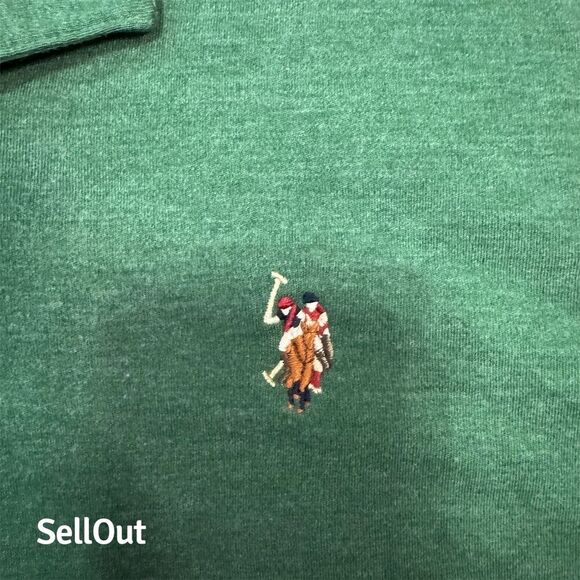 U.S. Polo Assn. Men's Green Interlock Polo Shirt XL Luxury Feel - Picture 6 of 12
